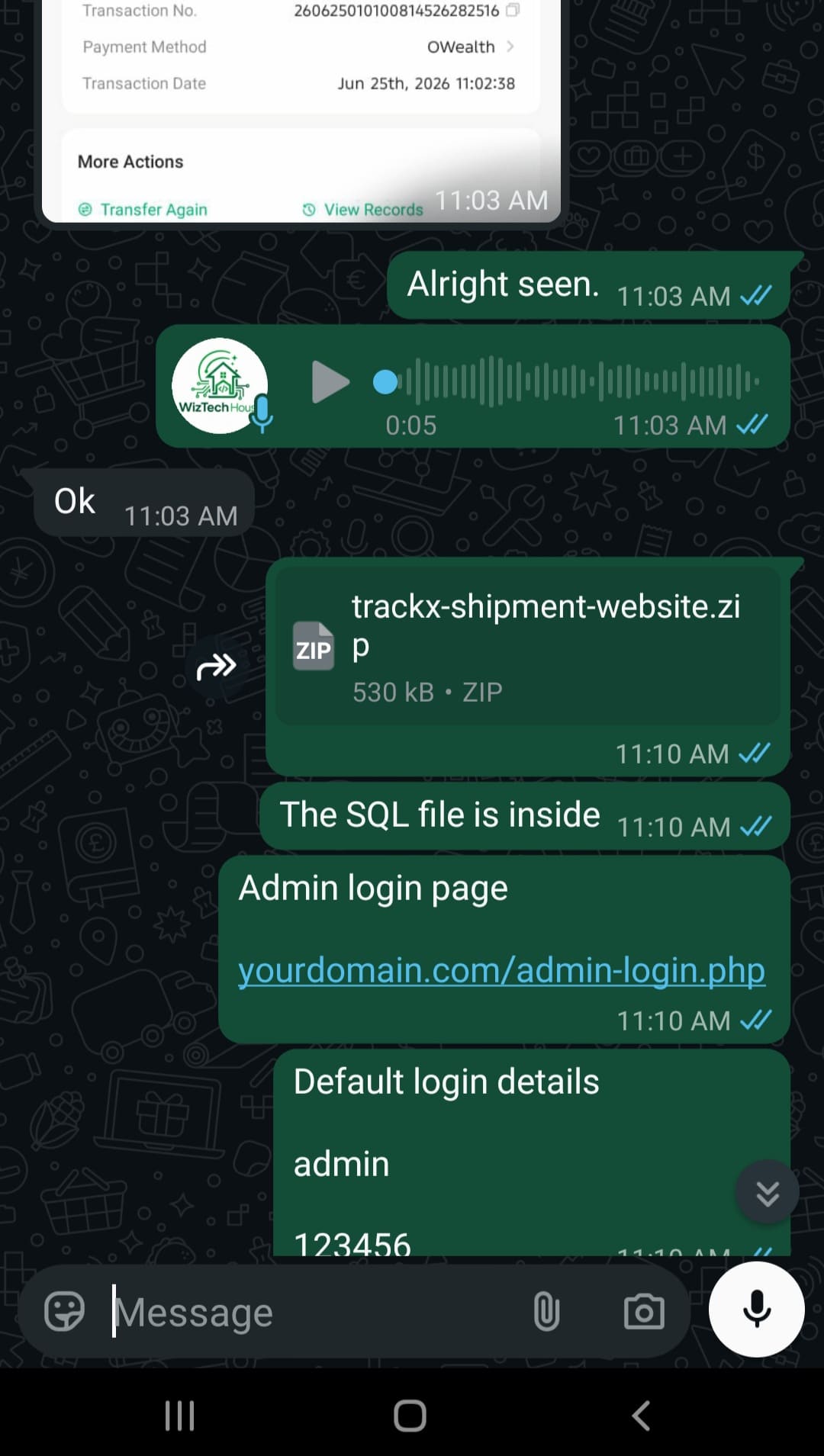 WhatsApp Testimonial